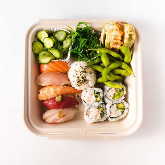 Sushi and Roll Combination Box.